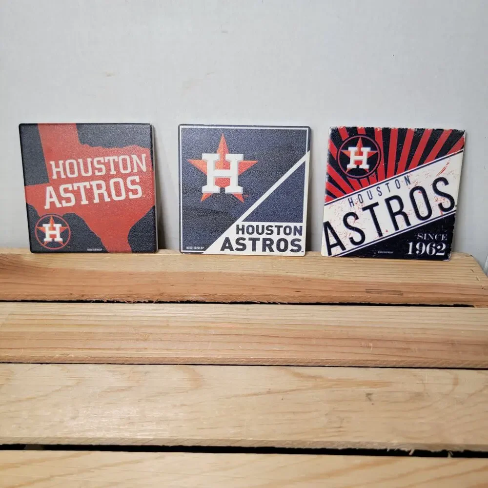 Set of 3 Houston Astros Thirsty Stones / Coasters